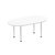 Dynamic Impulse 1800mm Boardroom Table White Top Silver Post Leg I000203