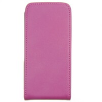 Slim Leder Flip Hülle für iPhone 4/4s hot pink