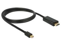 Anschlusskabel mini DisplayPort 1.1 Stecker an HDMI A Stecker, schwarz, 1m, Delock® [83698]