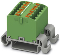 Verteilerblock, Push-in-Anschluss, 0,14-4,0 mm², 12-polig, 24 A, 8 kV, grün, 327
