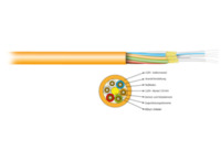 LWL-Kabel, Multimode 50/125 µm, Fasern: 2, OM2, LSZH, orange, halogenfrei, 55002