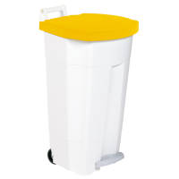 Mülltonne 90 L mit Rädern B 51 x T 51 x H 89,5 cm Kunststoff gelb