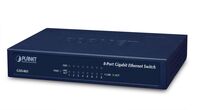 8-P 10/100/1000Mbps Gigabit Ethernet Switch (External Power) - Metal Case Netzwerk-Switches