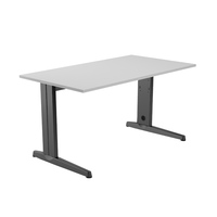 MESA DE OFICINA SERIE METAL 160x80 ANTRACITA / GRIS