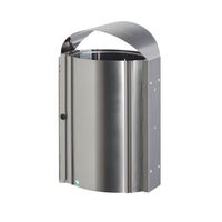 Stainless steel waste collector, outdoor areas