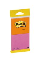 Post-it® Notes 6720-PO, 76 x 63,5 mm, neonorange, neonpink, 2 Blöcke à 75 Blatt