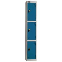 Probe blue door premium locker - Standard top - three door - 1780 x 305 x 305mm