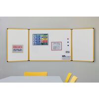 Industrial Ultrabrite triple panel whiteboards - closed board size 2000 x 1000mm