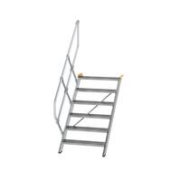 Treppe 45° Stufenbreite 800 mm 6 Stufen Aluminium geriffelt