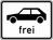 Verkehrszeichen VZ 1024-10 Personenkraftwagen frei, 562 x 750, 2mm flach, RA 1