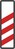 Verkehrszeichen VZ 157-10 Dreistreifige Bake, Aufstellung rechts, 1000 x 300, Rundform, RA 1