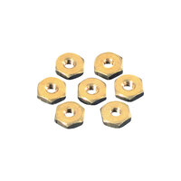 Toolcraft Brass Hexagonal Nuts DIN 934 M2.5 Pack Of 100