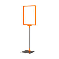 Tischaufsteller / Kundenstopper / Plakatständer „Serie A” | orange ähnl. RAL 2008 schwarz / orange DIN A4