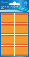 Tiefkühl-Etiketten, Papier, oranger Rahmen, orange, 40 Aufkleber
