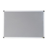 Bi-Office Combo Net Notice Board, Magnetic and Cork, Aluminium Frame, 90x60 cm Frontal View