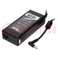 Power supply: switched-mode; 19.5VDC; 4.62A; 90W; for notebooks