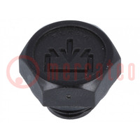 Fill plug; without side hole; Thread: G 1/4"; Overall len: 16mm