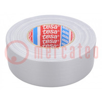 Tape: fixing; W: 50mm; L: 50m; Thk: 0.26mm; natural rubber; silver