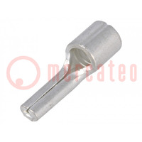 Tip: wire pin; 4.3mm; 2.4mm; 10mm2; crimped; for cable; flat; tinned