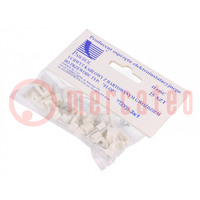 Holder; white; for flat cable,YDYp 3x1; 25pcs; with a nail