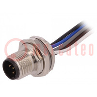 Socket; M12; PIN: 5; male; B code-Profibus; cables; IP67; straight