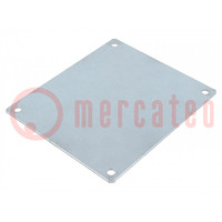 Mounting plate; steel; W: 96mm; L: 111mm; Plating: zinc
