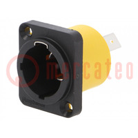 Connector: AC supply; socket; male; PIN: 3; 16A; 250V; thermoplastic