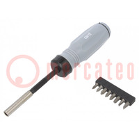 Kit: screwdrivers; with ratchet; Phillips,Pozidriv®,slot