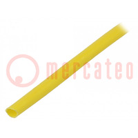 Insulating tube; fiberglass; yellow; -20÷155°C; Øint: 3.5mm