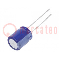Condensatore: elettrolitico; THT; 330uF; 35VDC; Ø10x12,5mm; ±20%