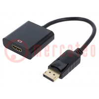 Adapter; DisplayPort 1.1; DisplayPort dugó,HDMI aljzat; 0,1m