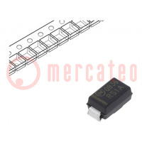 Diode: rectifying; SMD; 50V; 1A; 150ns; SMA; Ufmax: 1.3V; Ifsm: 30A