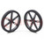 Wheel; black; Shaft: D spring; push-in; Ø: 80mm; Shaft dia: 3mm