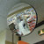 Kontrollspiegel,Detektiv A, rund, inkl. Halterung, Wandarm Abstand 25 cm,schlagf., 70,00 cm, 5,0 kg