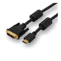 Video Kabel DVI (18+1) M - HDMI M, 2m, pozłacane złącza, czarny, Logo