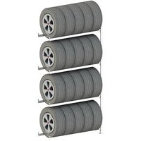 Produktbild zu META Reifen Steck-Anbauregal 2500 x 1300 x 400 mm 150 kg