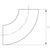 Skizze zu CROSO Schweißfitting Rohrbogen 90° ungeschliffen, 42,4 x 2,0 mm, Edelstahl V2A