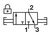 Schaltzeichen für T64T-4GB-P1N 3/2-Wege-Absperrventil