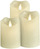 LED-Kerzen-Set Gardi 3 teilig; 7.6x15 cm (ØxH); cremeweiß; rund