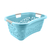 lasse wäschekorb ergonomisch mit softgriffen 65 cm aqua blue