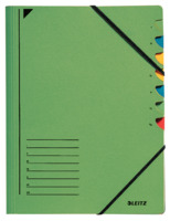 Ordnungsmappe, 7 Fächer, Pendarec-Karton, grün