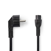 Nedis CEGL10100BK30 câble électrique Noir 3 m Prise d'alimentation type F IEC C5
