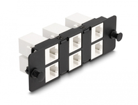 DeLOCK Keystone Adapter Panel 6 Port schwarz