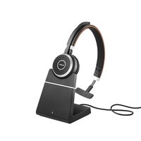 Jabra Evolve 65 Headset Vezetékes és vezeték nélküli Fejpánt Hívás/zene Micro-USB Bluetooth Dokkoló Fekete