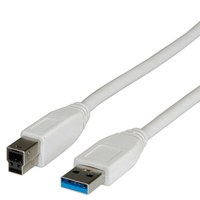 VALUE USB 3.0 A-B, 3.0M USB kábel 3 M USB A USB B Fehér