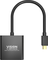 Vision TC-MDPVGA/BL video kabel adapter Mini DisplayPort VGA (D-Sub) Zwart