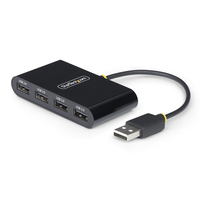 StarTech.com 4-Port USB 2.0 Hub, USB Bus Powered, Compacte Travel USB Hub, USB 2.0 Splitter, Multi-Port Mini USB Hub, 480Mbps, Overspanningsbeveiliging (OCP)