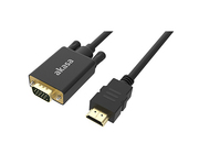 Akasa AK-CBHD26-20BK adaptador de cable de vídeo 2 m HDMI tipo A (Estándar) VGA (D-Sub) Negro