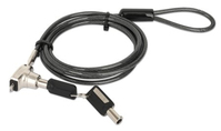 Manhattan Laptopslot (Nano) met 2 sleutels, compatibel met Nano-slot, kabel van 1,5 m, diefstalbeveiliging, stalen kabel met transparante PVC-coating, levenslange garantie
