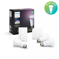 Philips Hue White and colour ambience 3 x E27 bulb Starter kit E27